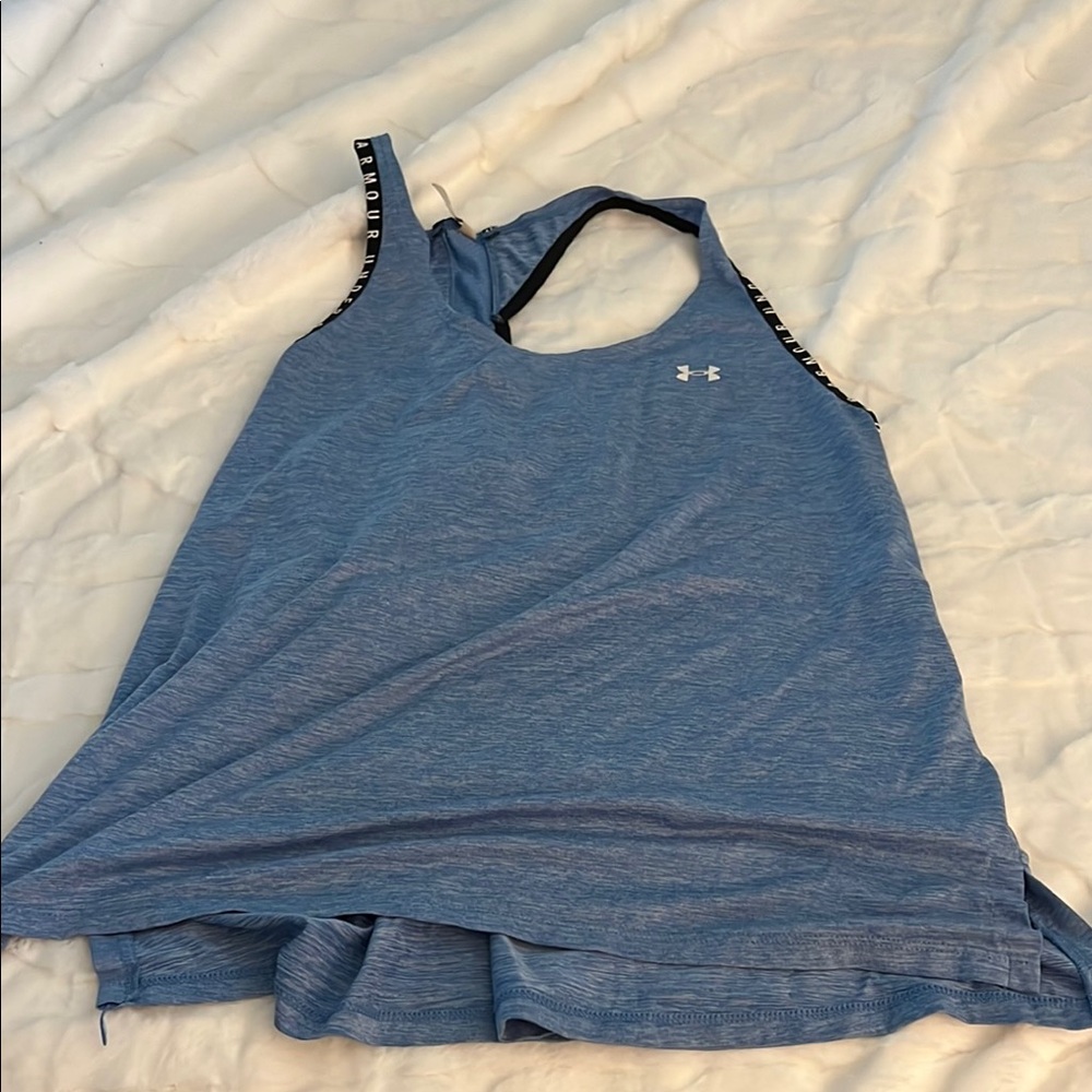 Under Armour Blue Sleeveless Tank Top women’s size L large racer back